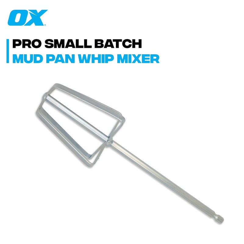 OX Tools Drywall Mud Mixer - Quick Mixing Joint Compound Mixer with Steel Construction, Fits 1/4" Quick Connect - Flat Profile Perfectly Fits Mud Pan, Easy to Clean Finish as a Paint or Cement mixer - Image 3